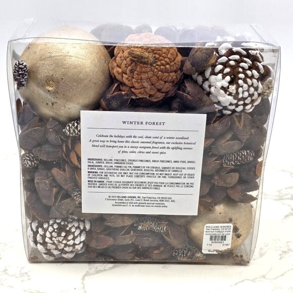 WILLIAMS SONOMA Winter Forest Potpourri 12 oz Essential Oils Pine Cedar Cinnamon - Picture 2 of 6